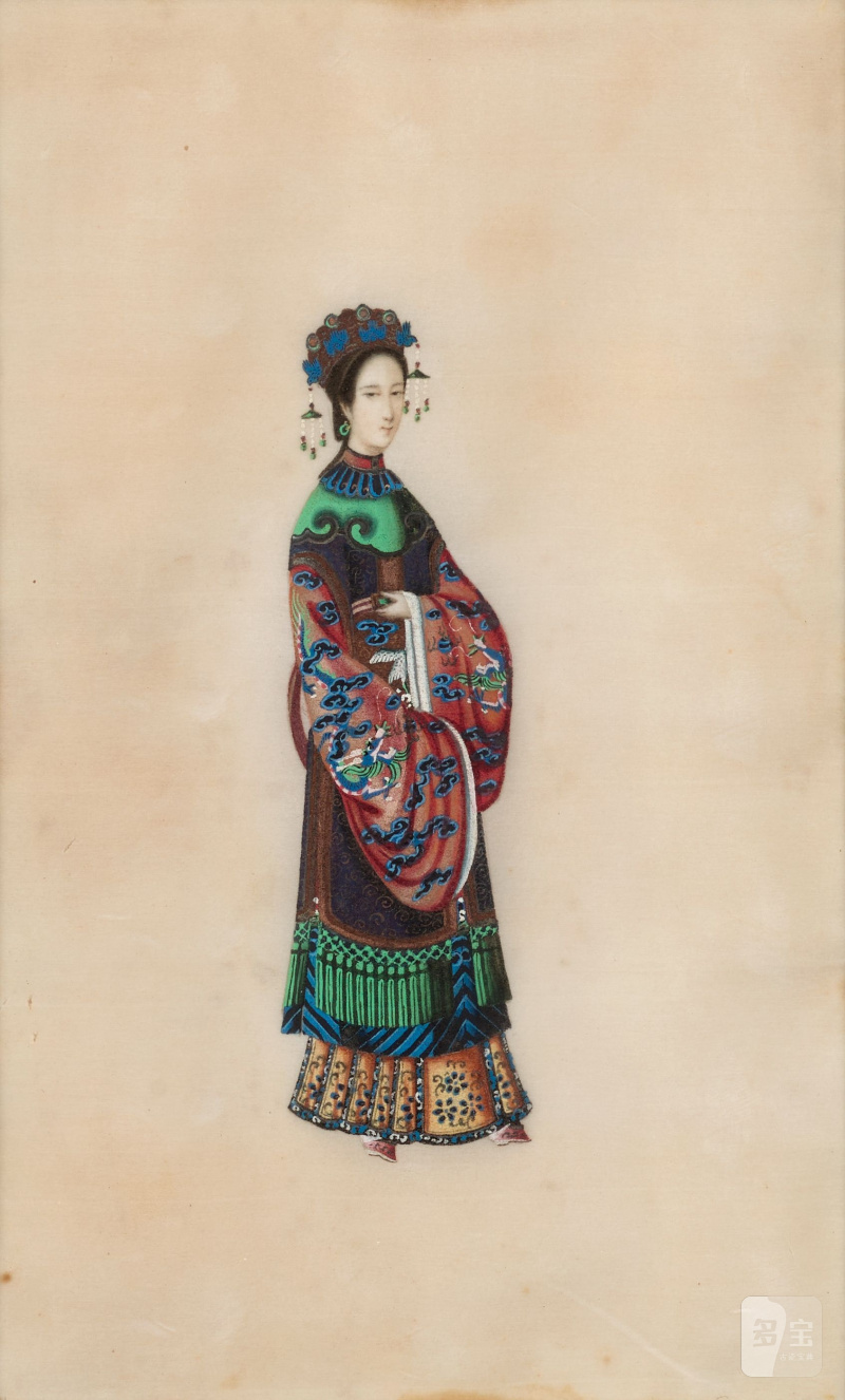 佚名 廣東學院畫派 清代官服圖 冊頁十幀 設色紙本 鏡框 十九世紀 | ANONYMOUS, GUANGDONG SCHOOL, 19th century - 图12